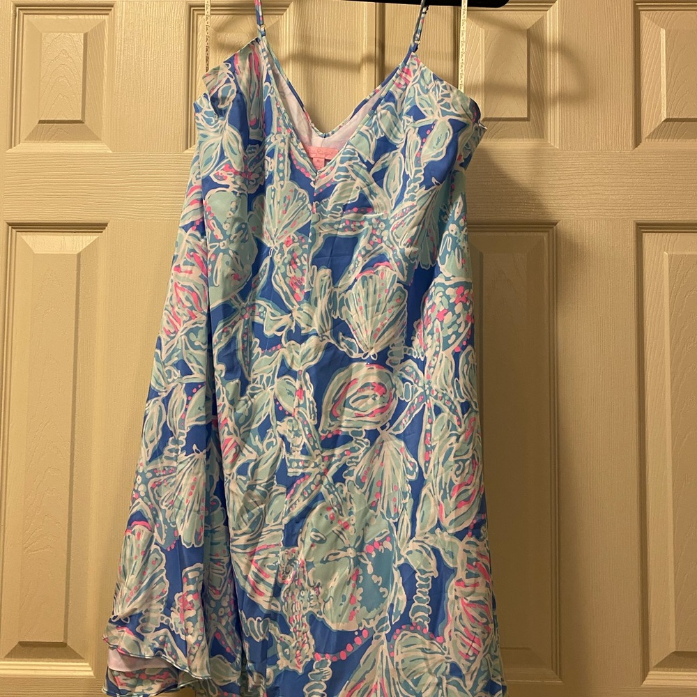 Lilly Pulitzer Printed Silky Dress Size 16